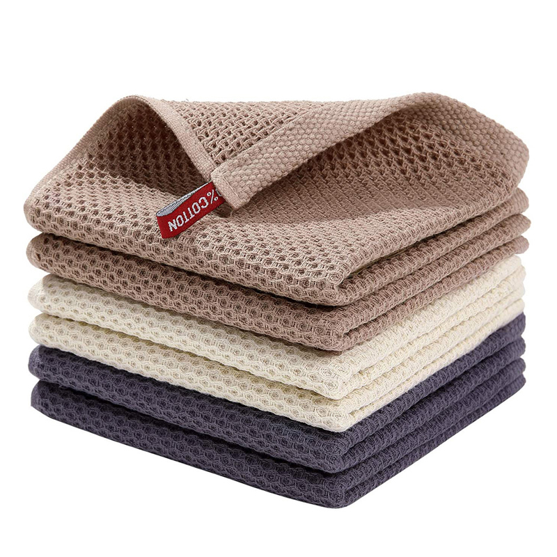 Kitchen Appliances White - Cotton Towel Soft Absorbent Dishcloth Kitchen
