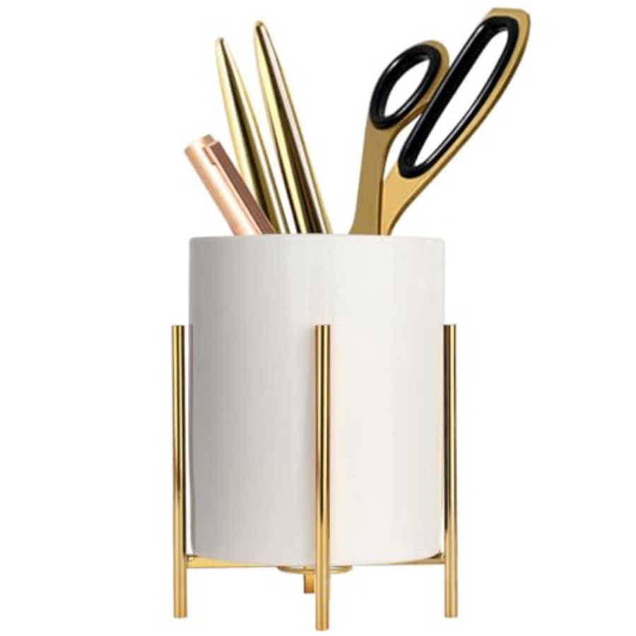 Kitchen Appliances White - pencil cup Sturdy metal frame with