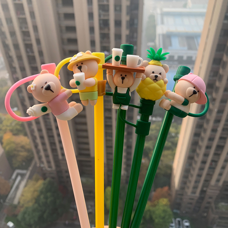 Kitchen Appliances On Sale - Creative Silicone Straw Stopper Reusable Dust-proof