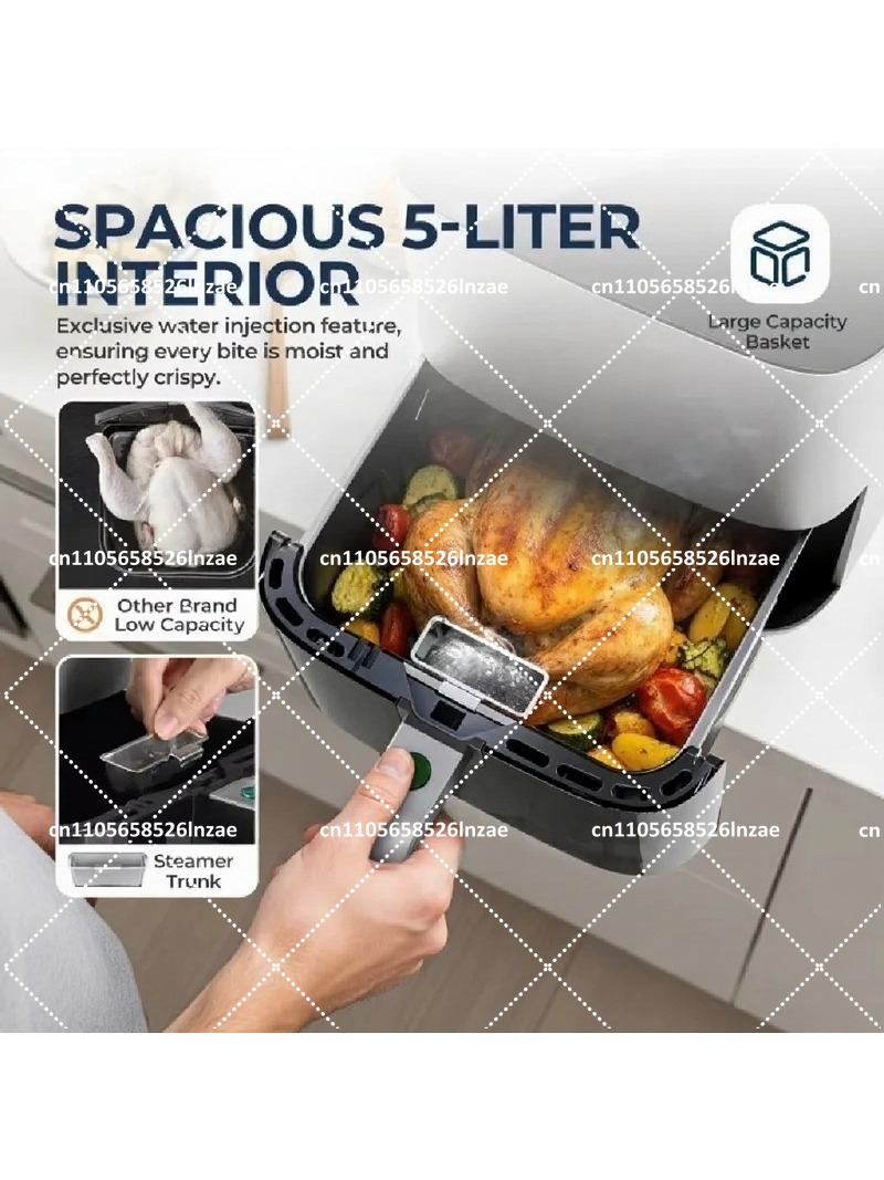 Air Fryer 5L Digital - 5L 1450W Digital Air Fryer with