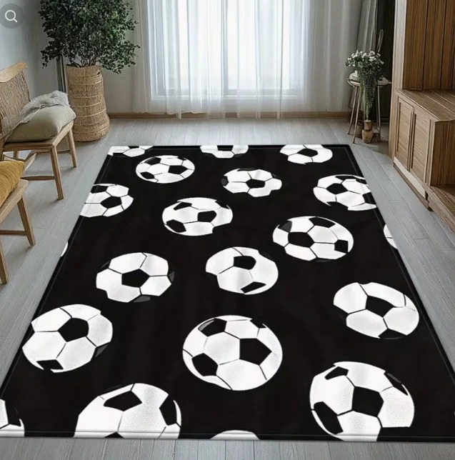 Kitchen Appliances White - Black and White Football Ball Print