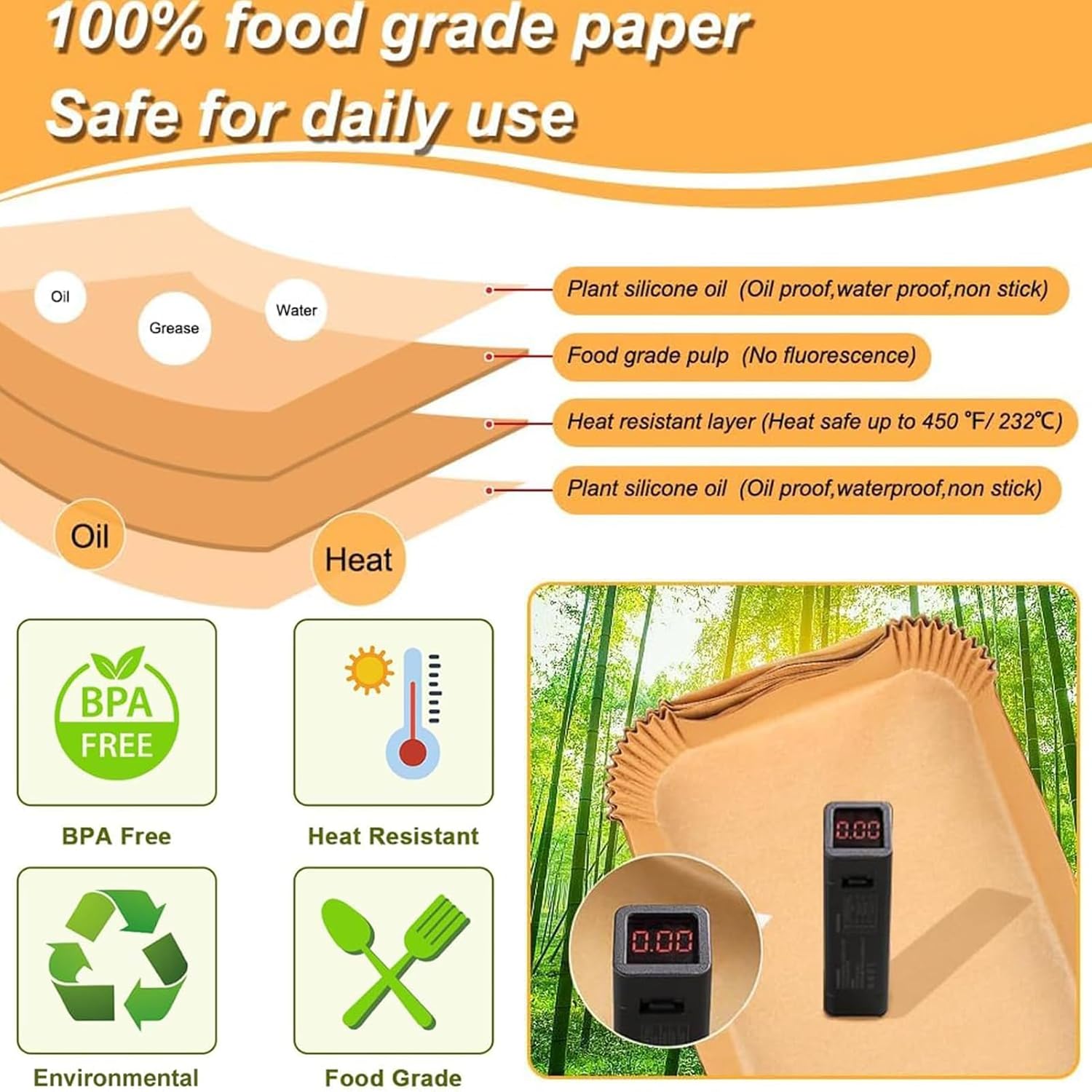Air Fryer Baking Paper Parchme - Air Fryer 5L Digital 评论和价格