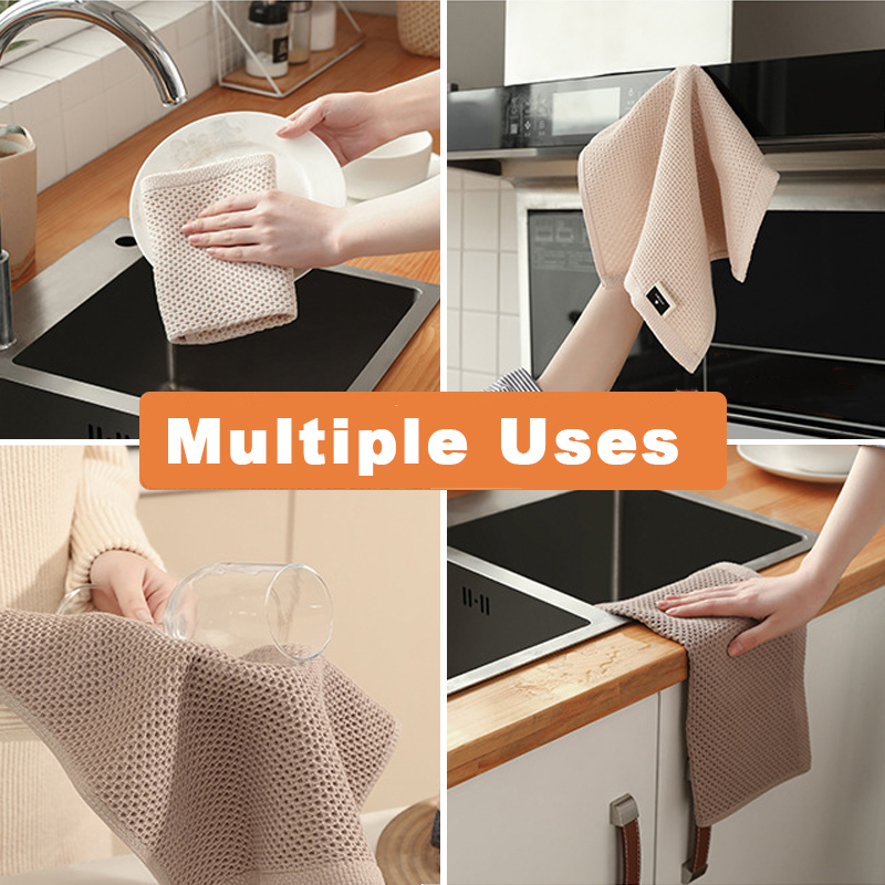 Cotton Towel Soft Absorbent Di - Kitchen Appliances White 评论和价格