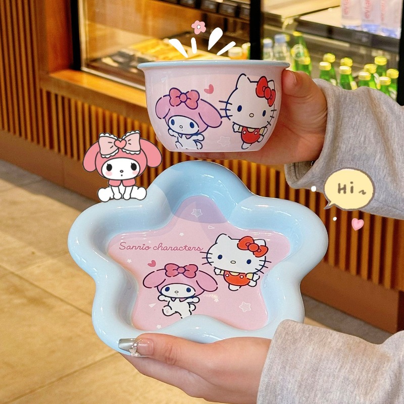 Cartoon Cat Print Ceramic Dinn - Kitchen Appliances Brand 评论和价格