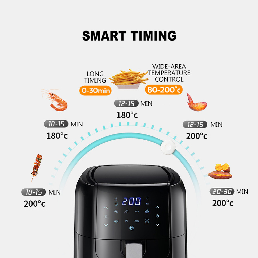 5L Electric Deep Fryer Air Fry - Air Fryer 5L Digital 评论和价格